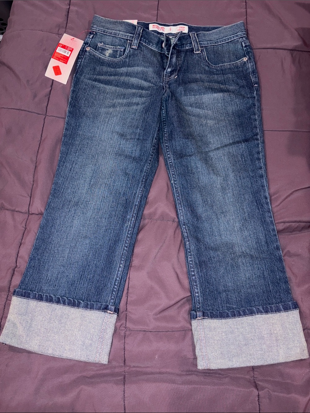 Women’s Cuffed Cropped Mossimo Jeans Size 7 NWT